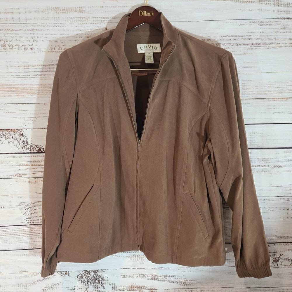 Orvis | Jacket Brown Full Zip- Size 14 - Very Nice - LS132